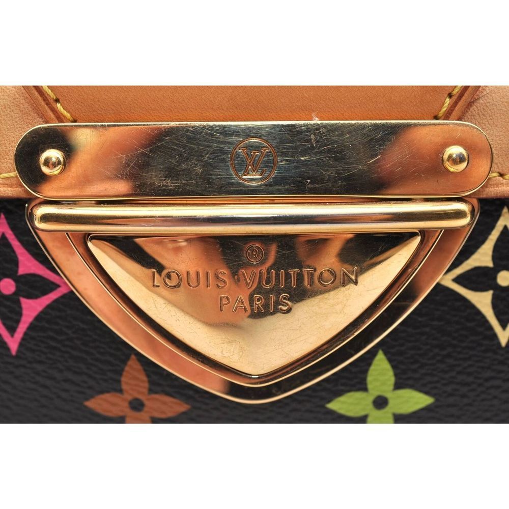 Auth Louis Vuitton Monogram Multicolor Rita 2way Hand Bag Black - Picture 7 of 12